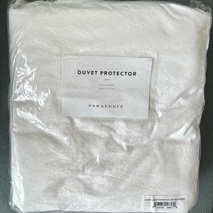 Parachute Home Full/Queen Cotton Duvet Protector in White (EUC with tags)